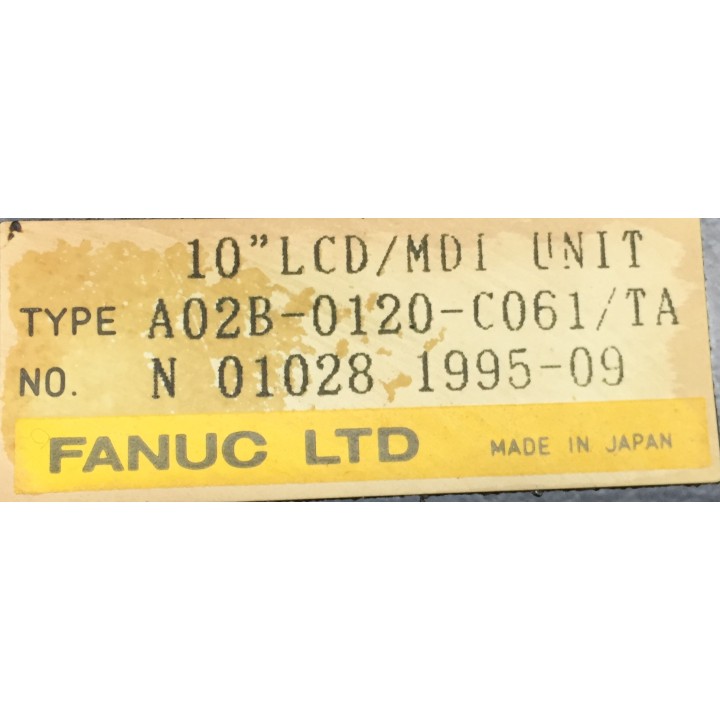 Bloc écran 10'' FANUC A02B-0120-C061 TA