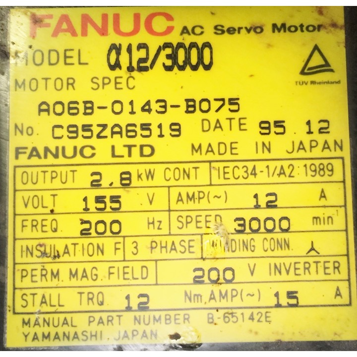 FANUC A06B-0143-B075 axis motor