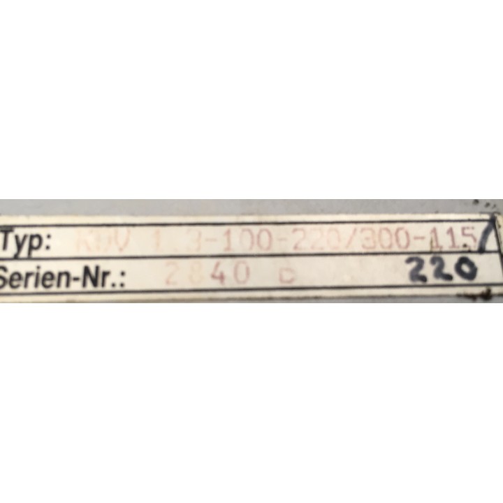 Alimentation INDRAMAT KDV 1.3-100-220/300-115/220