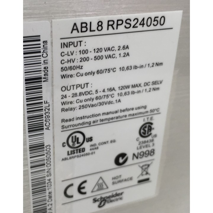 TELEMECANIQUE ABL8RPS24050 power supply