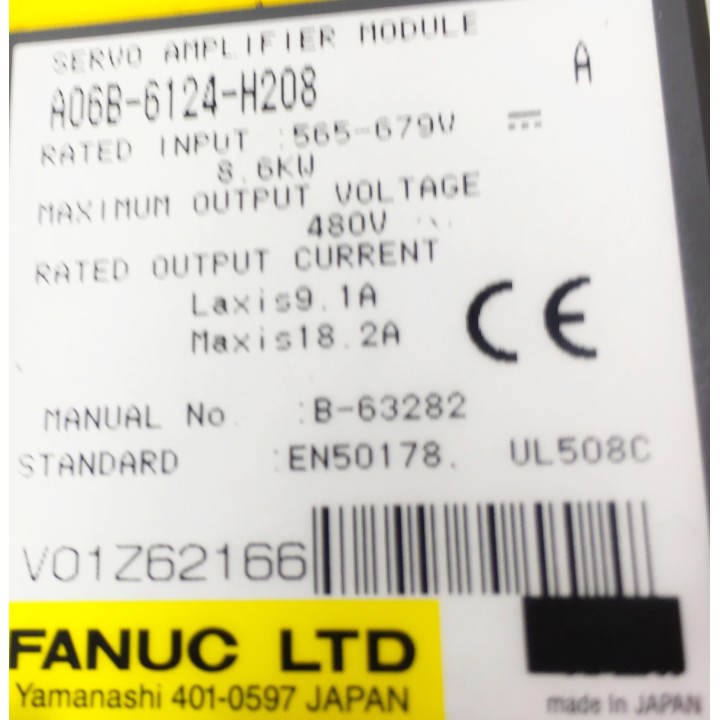 FANUC A06B-6124-H208 SERVO UNIT