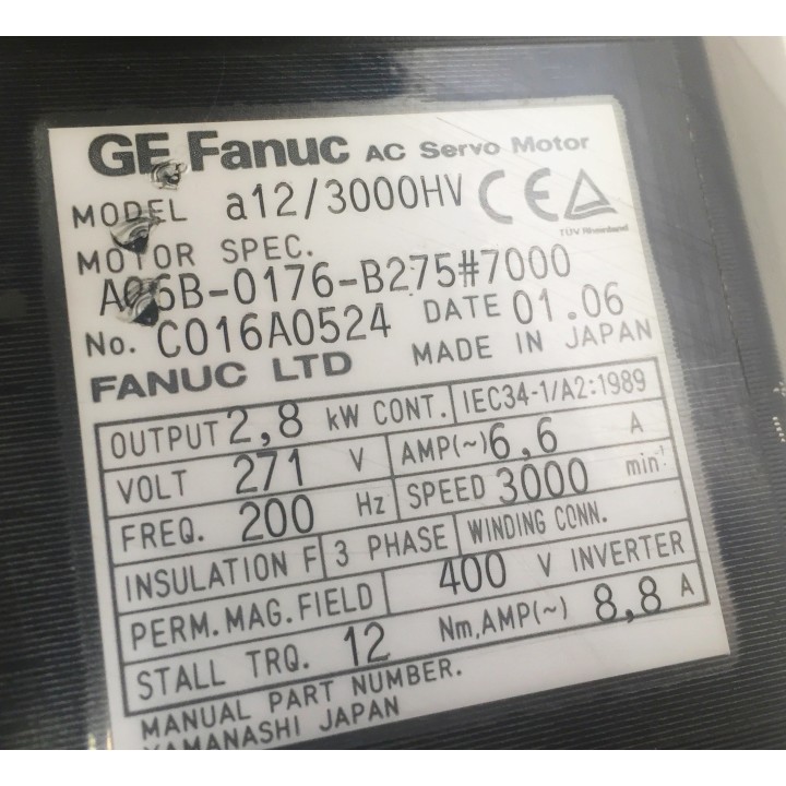 Servo motor FANUC A06B-0176-B275 7000
