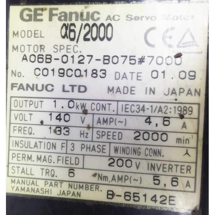 Moteur FANUC A06B-0127-B075 7000