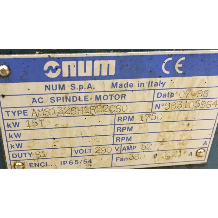 NUM AMS132SH1R22CS0 AC spindle motor