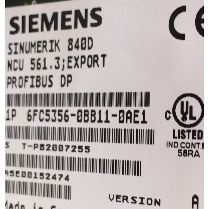 SIEMENS 6FC5356-0BB11-0AE1 CPU board