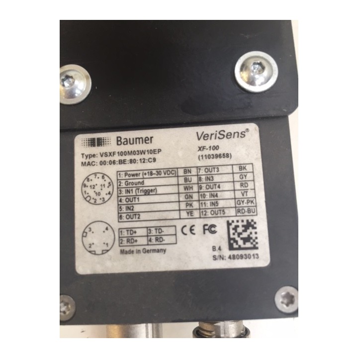 Capteur de vision Baumer VeriSens XF 100