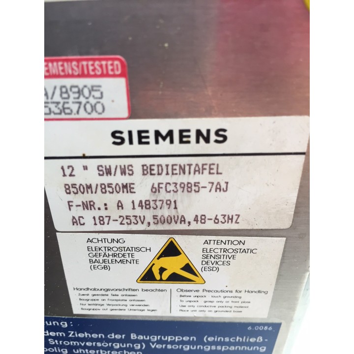 Pupitre SIEMENS SINUMERIK 850M/MT 6FC3985-7AJ