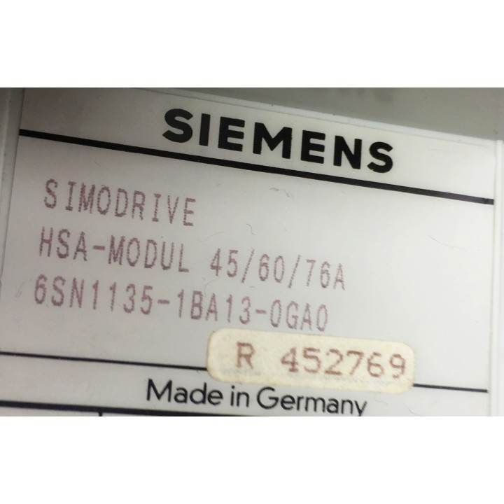SIEMENS HSA module 45/60/76A 6SN1135-1BA13-0GA0