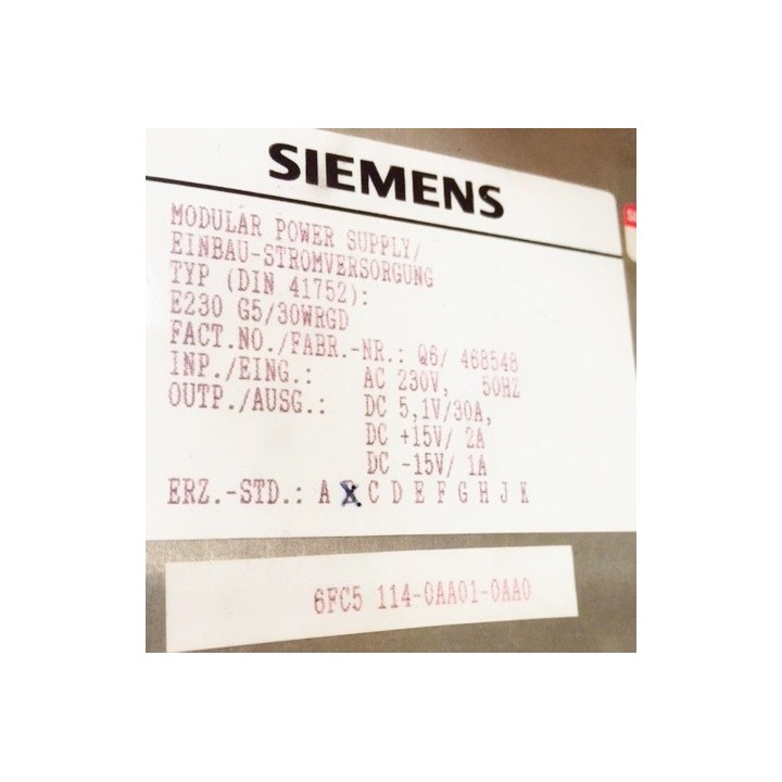 Carte alimentation SIEMENS 6FC5114-0AA01-0AA0