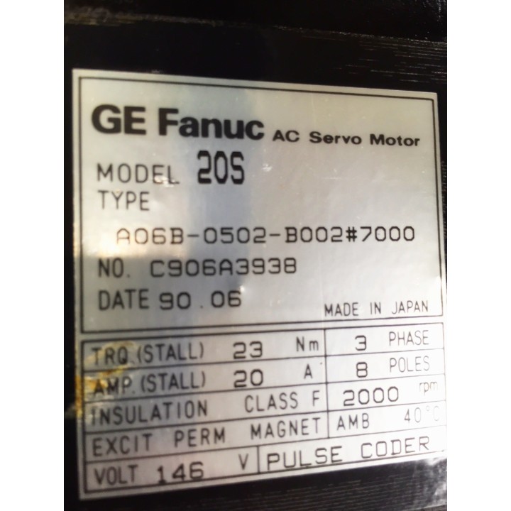 Servo moteur FANUC 20S A06B-0502-B002