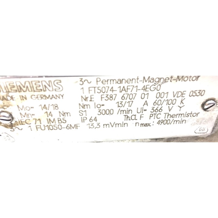 Moteur SIEMENS 1FT5074-1AF71-4EG0
