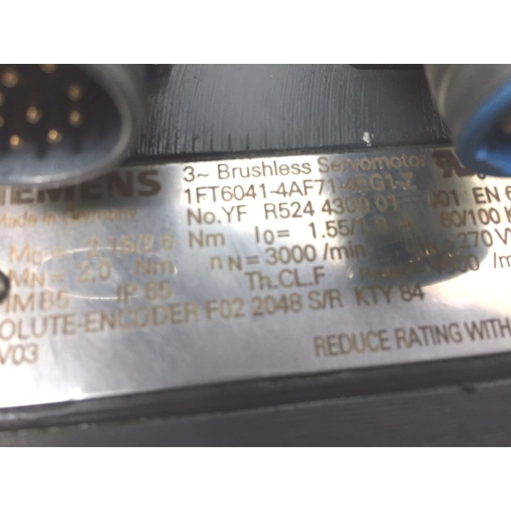 Moteur SIEMENS 1FT6041-4AF71-4EG1-Z