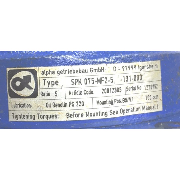 ALPHA SPK 075-MF2-5-131-000