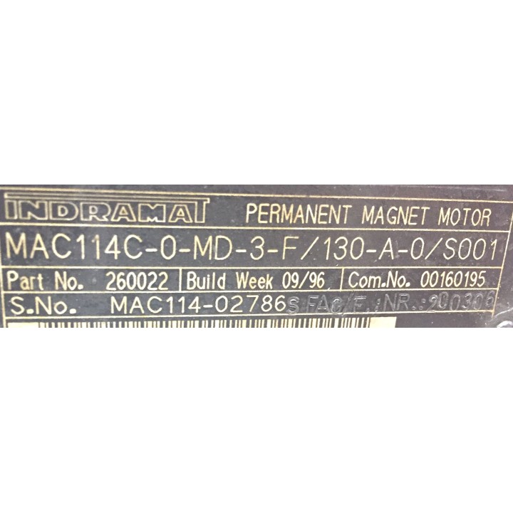 Moteur INDRAMAT MAC114C-0-MD-3-F/130-A-0/S001