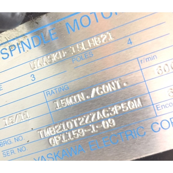 YASKAWA ELECTRIC UAASKD-15LHB21 SPINDLE MOTOR