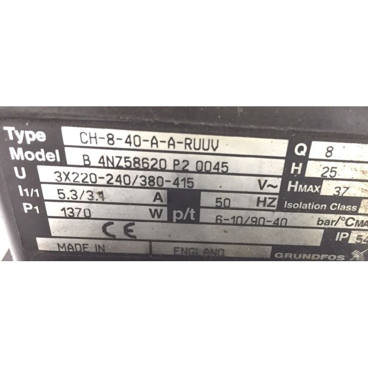GRUNDFOSS CH-8-40-A-A-RUUV pump
