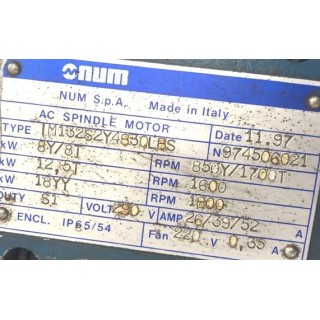 AC SPINDLE MOTOR NUM IM132S2Y4830LBS