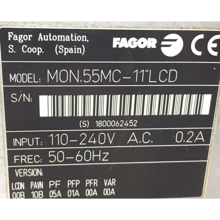 Pupitre complet FAGOR MON.55MC-11'' LCD