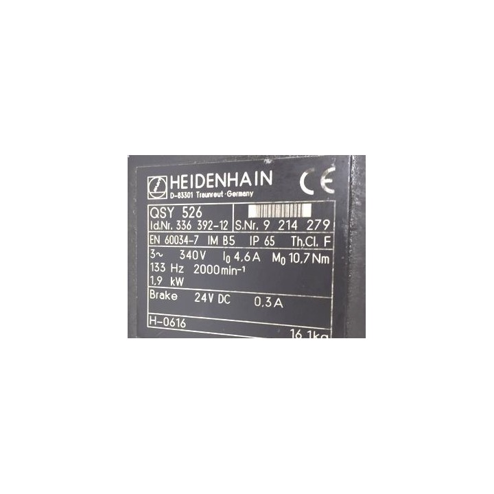 HEIDENHAIN QSY 526 ID 336 392-12 brake axis motor