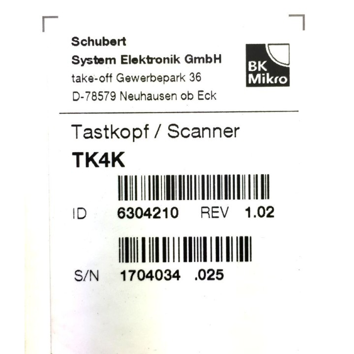 MIKRO TK4K broken tool tastkopf scanner