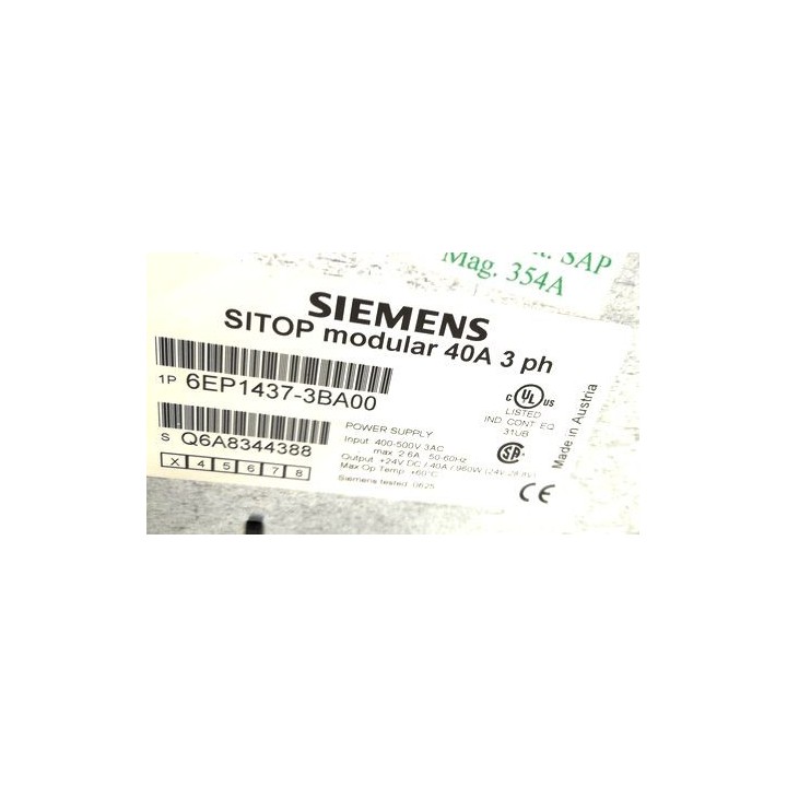 Alimentation SIEMENS 6EP1437-3BA00 40A