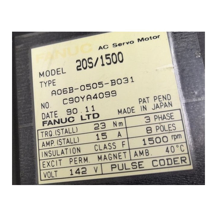 FANUC MODEL 20S/1500 A06B-0505-B031