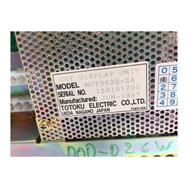 Ecran 9" TOTOKU MDT962B-2A CRT