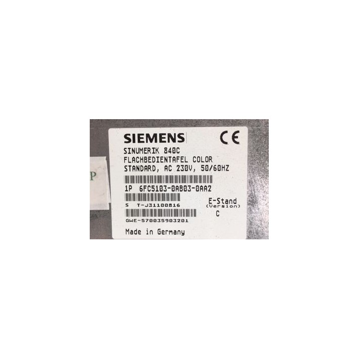 Pupitre SIEMENS 840C 6FC5103-0AB03-0AA2