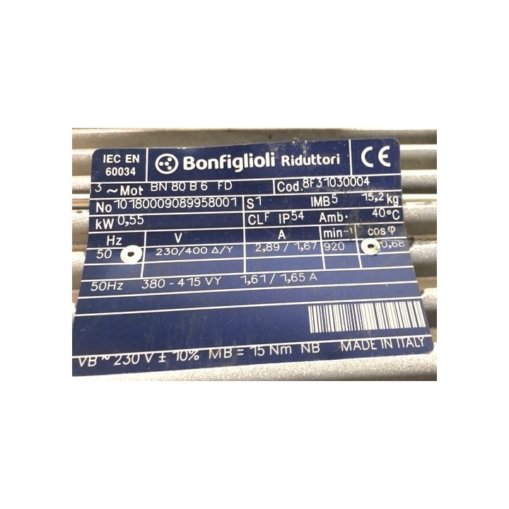 BONFIGLIOLI BN 80 B6 FD motor