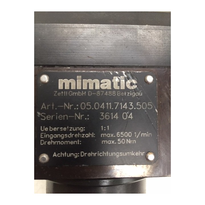 Porte outil tournant axial MIMATIC 05.0411.7143.505