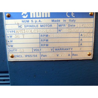 Motor de husillo de torneado numérico AMS160LC1B22LS0