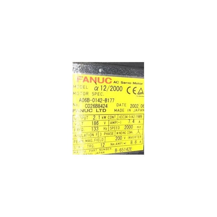 FANUC ALPHA 12/2000 A06B-0142-B177 motor