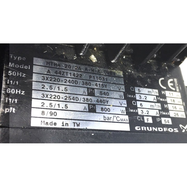 Pompe immergée GRUNDFOS MTH4-20/2A