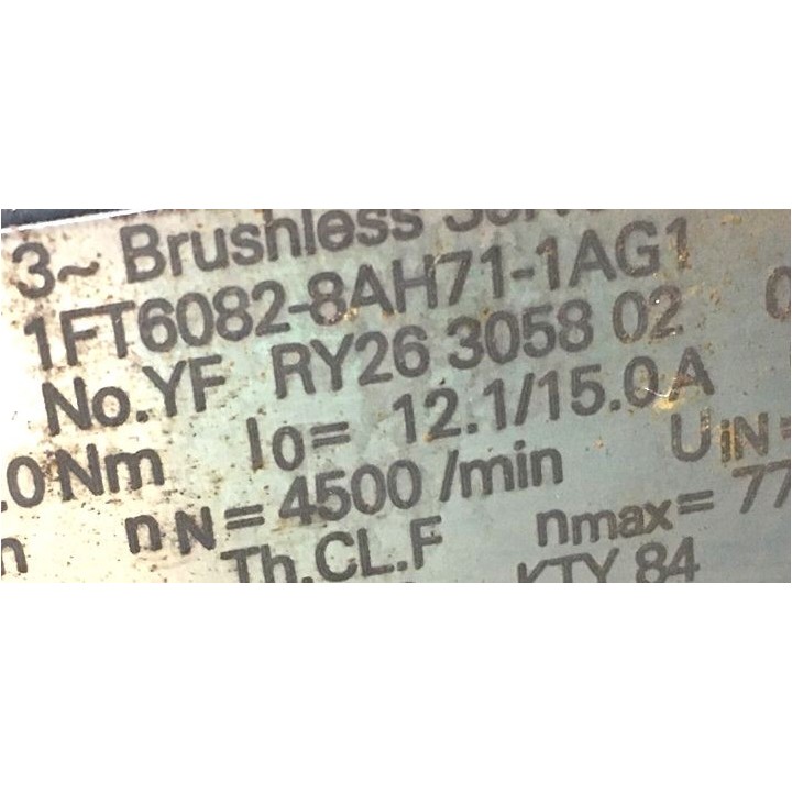 SERVOMOTOR SIEMENS 1FT6082-8AH71-1AG1