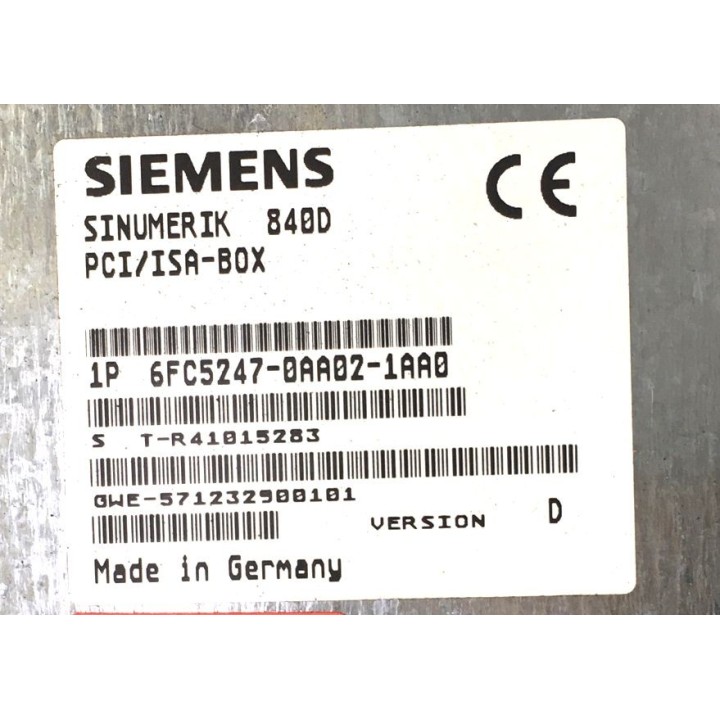 SIEMENS 840D PCI/ISA-BOX 6FC5247-0AA02-1AA0 unit