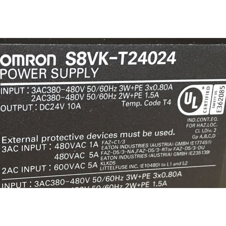 Alimentation OMRON S8VK-T24024 24V