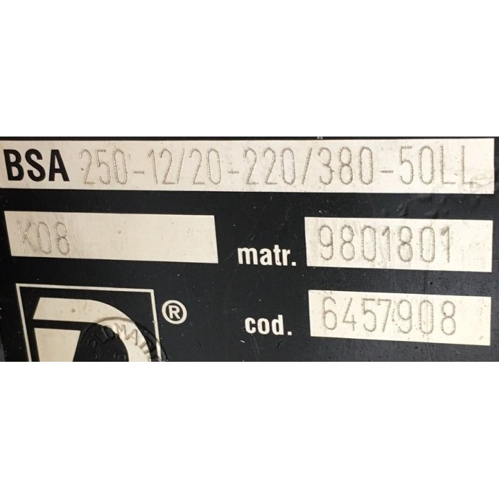 DUPLOMATIC BSA 250-12/20-220/380-50LL VDI 50 turret