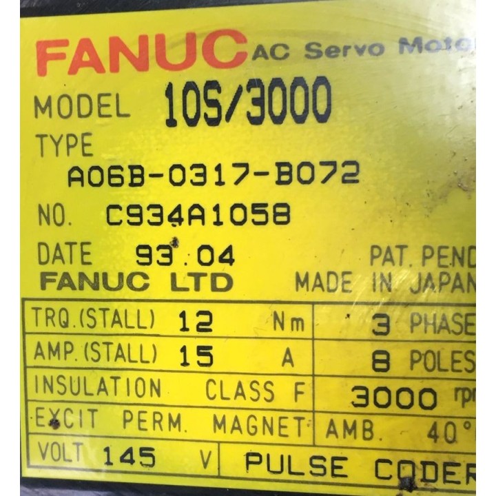 FANUC A06B-0317-B072 motor