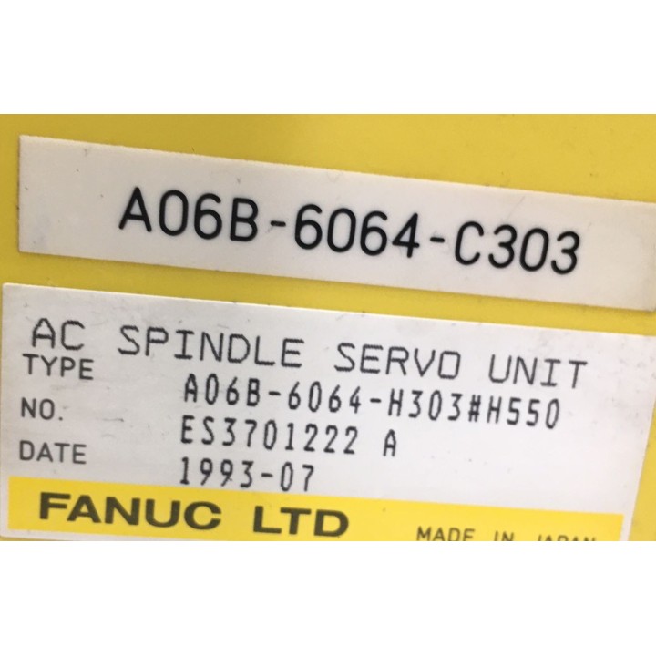 FANUC A06B-6064-H303 ac spindle unit