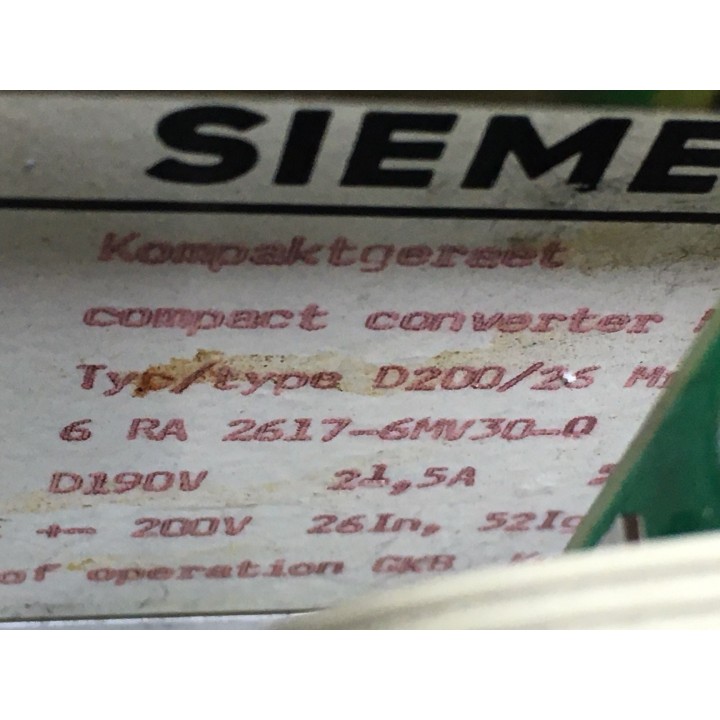 Inverter SIEMENS 6RA2617-6MV30-0A 6RA 2617-6MV30-0