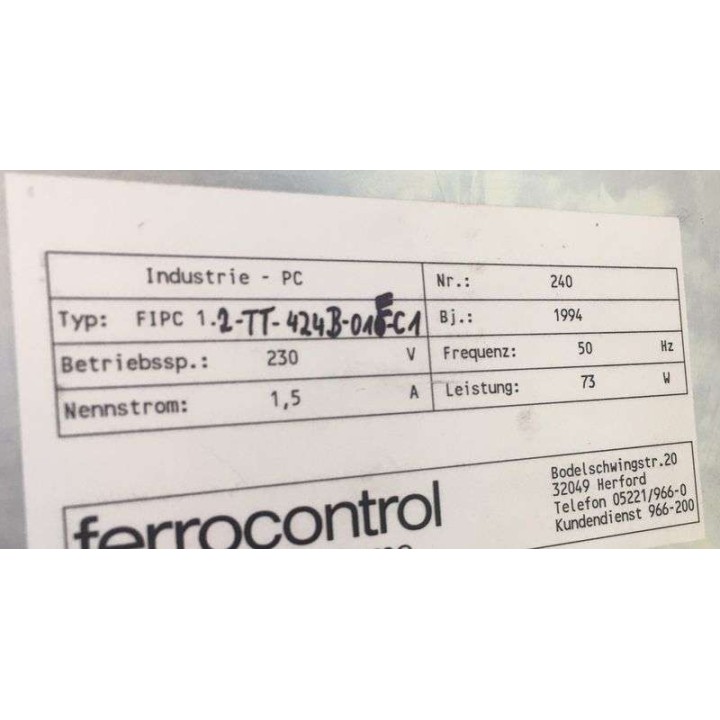 IMATRONIC FERROCONTROL FIPC 1.2-TT-424B-01E-C1