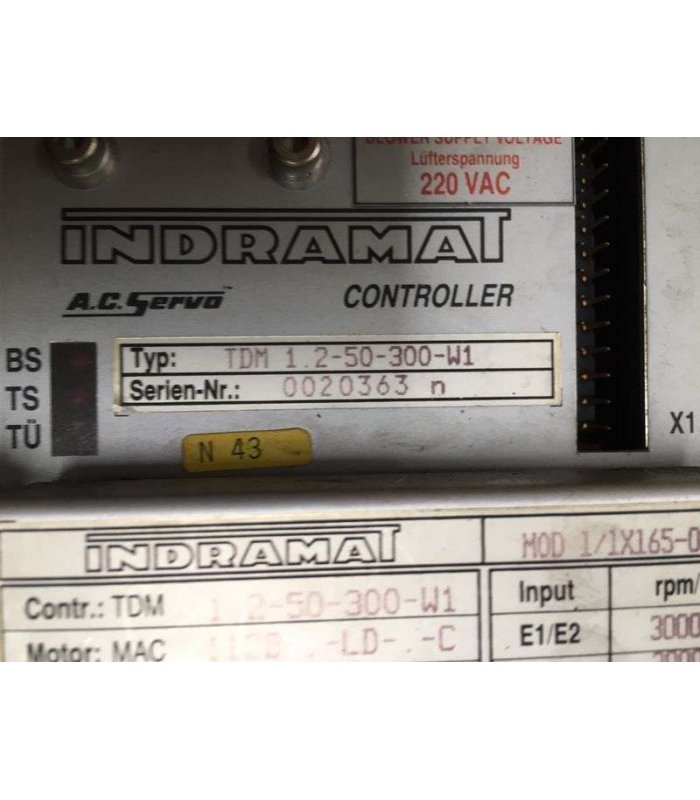 Indramat TDM 1,2050300 W1 servo drive