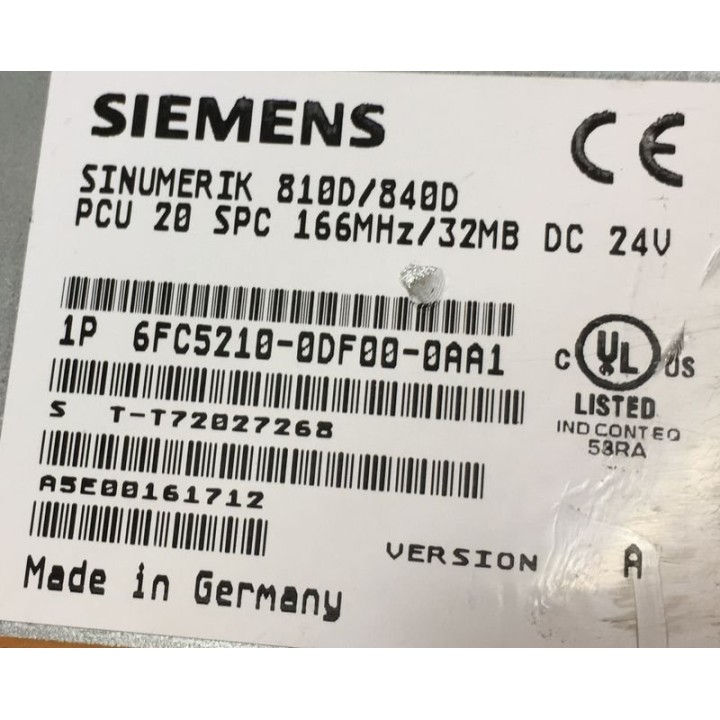 SIEMENS PCU 20 6FC5210-0DF00-0AA1 SINUMERIK 810D/840D