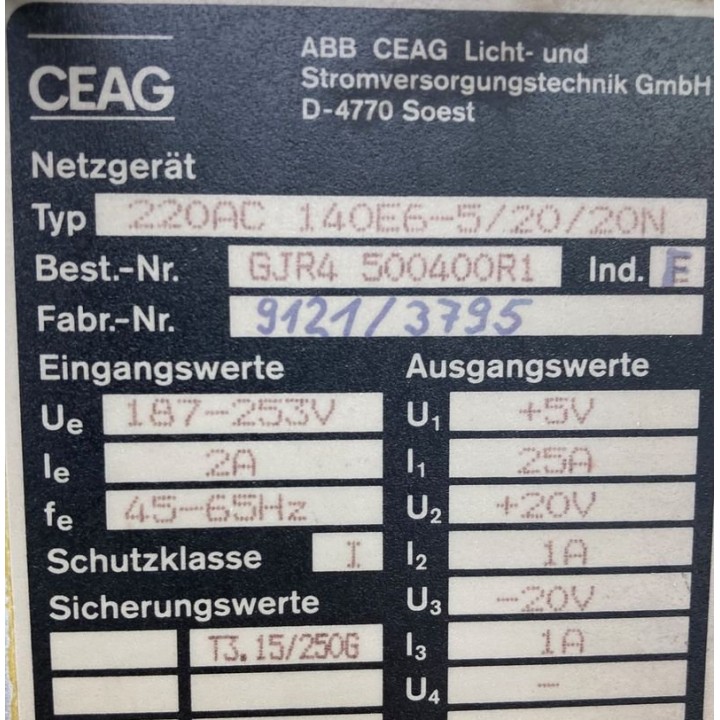 Stromversorgung ABB 35NE90 ABB 35 NE 90 GJR4500400R1