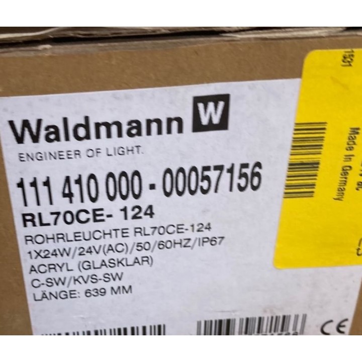 Luminaria de neón de 24W WALDMANN RL70CE-124 longitud 639 mm