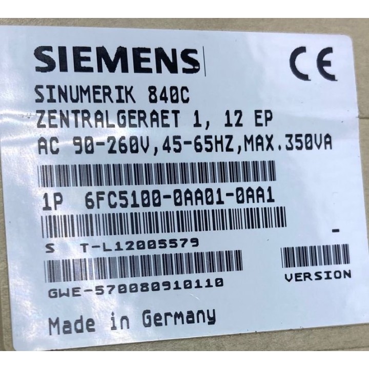 CN SIEMENS 6FC5100-0AAA1-0AA1 840C completo di schede