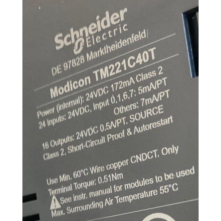 SCHNEIDER ELECTRIC MODICON TM221C40T